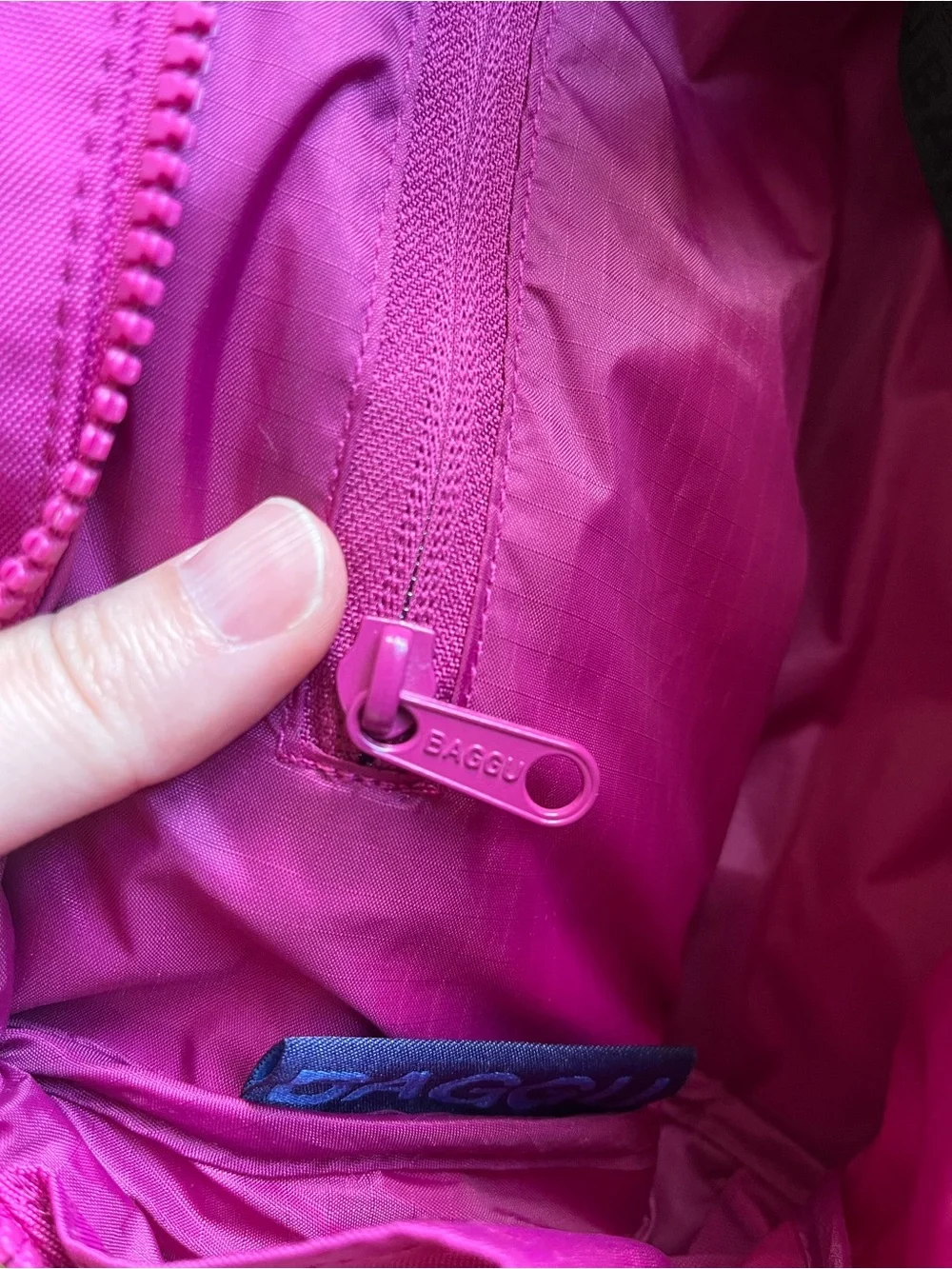 BAGGU Deep Fuchsia Bowler Bag BNWT - Picture 10 of 15